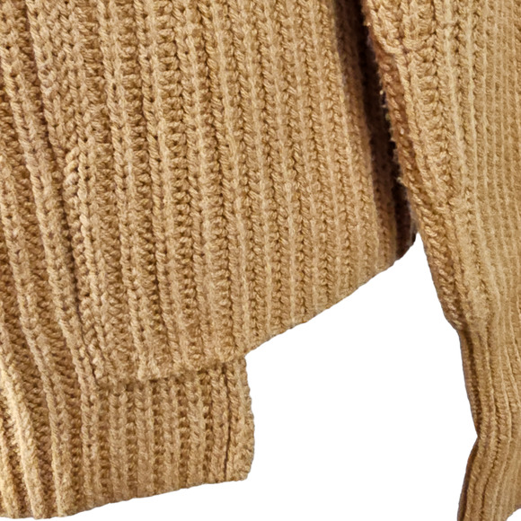 Cabi golden brown boat neck rib knit pullover sweater Small - Picture 6 of 9